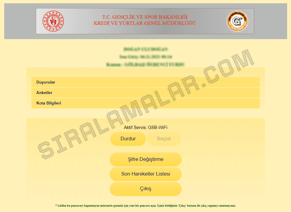 gsb wifi çıkış