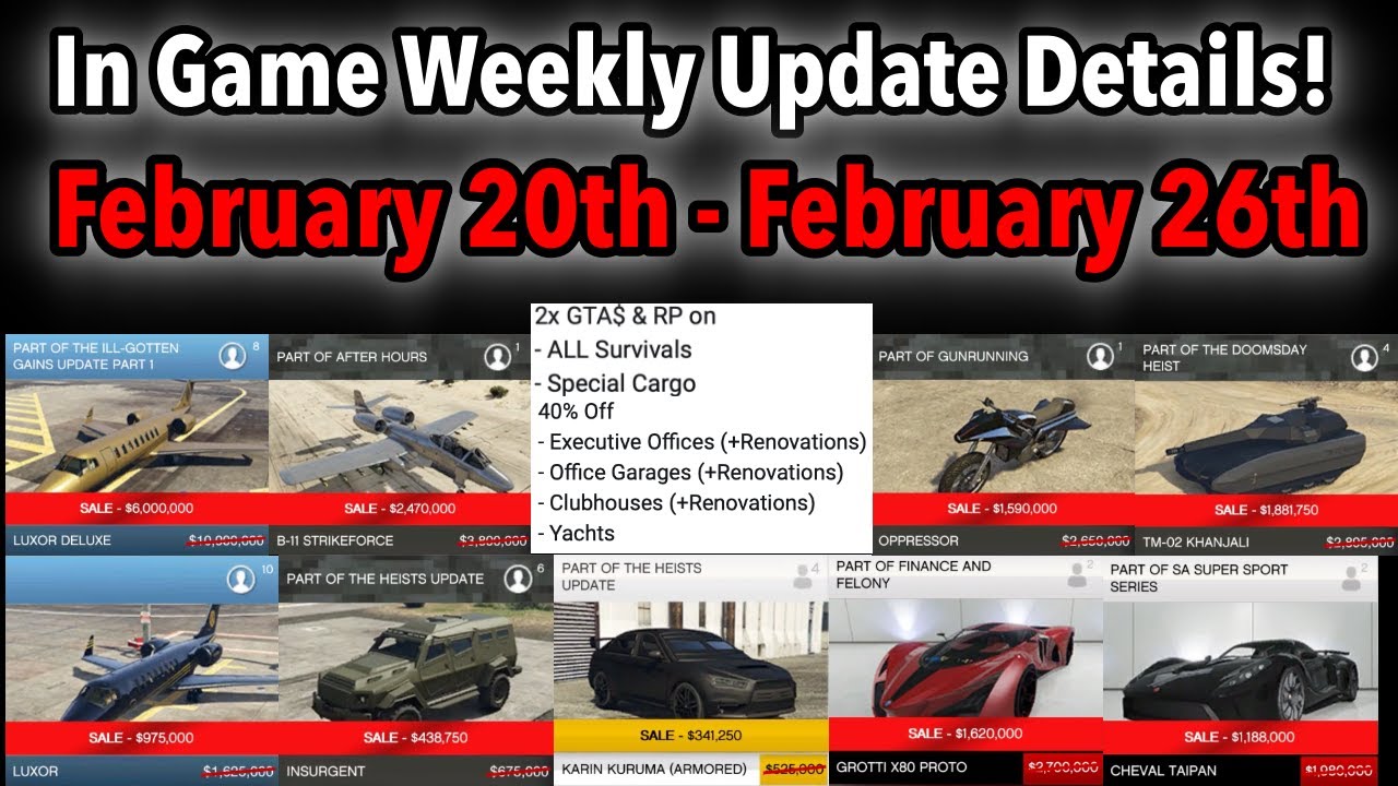 gta 5 weekly updates