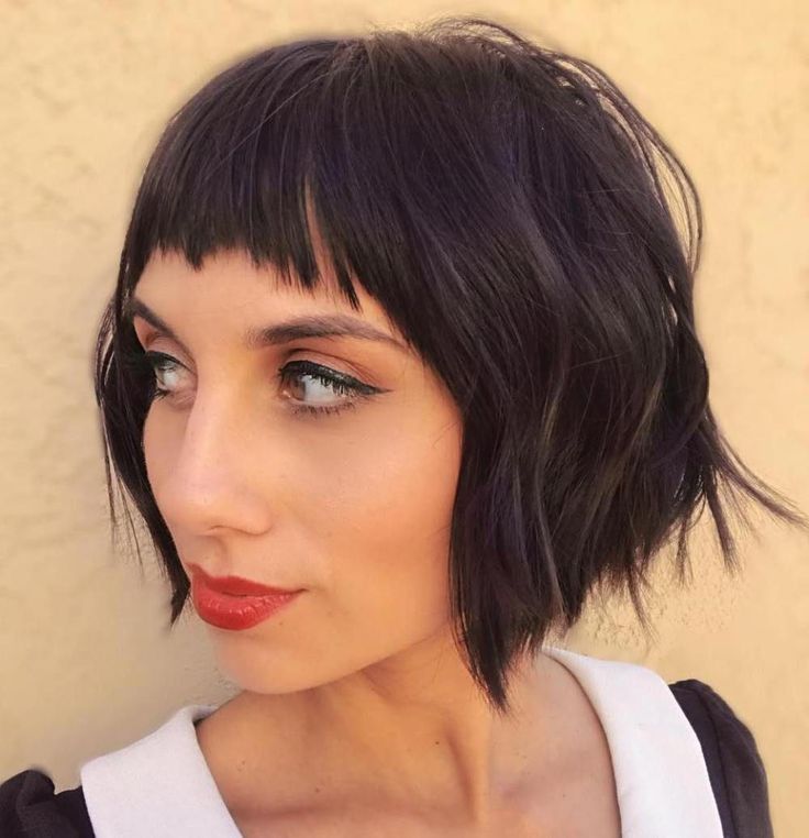 haircut bob with fringe