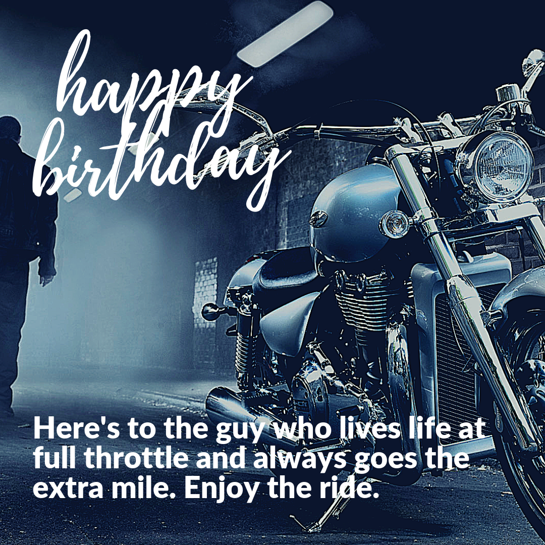 happy birthday biker gif