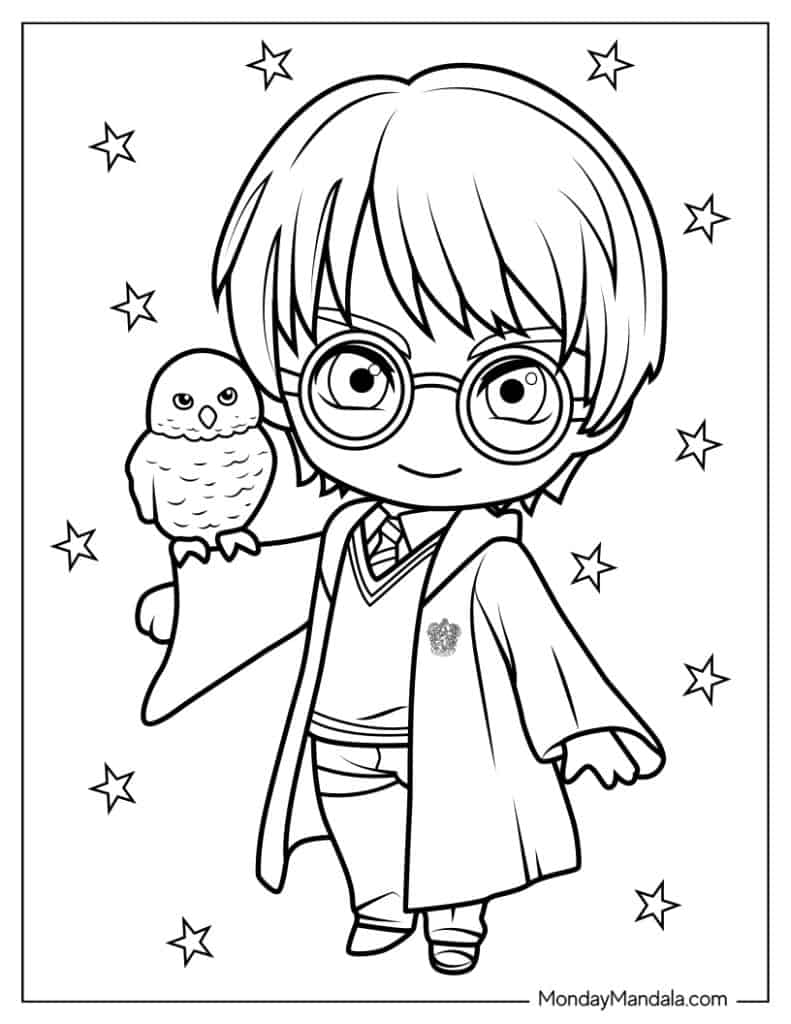 harry potter printable coloring pages