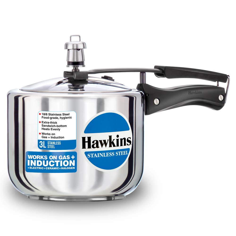 hawkins stainless steel pressure cooker 3 litre