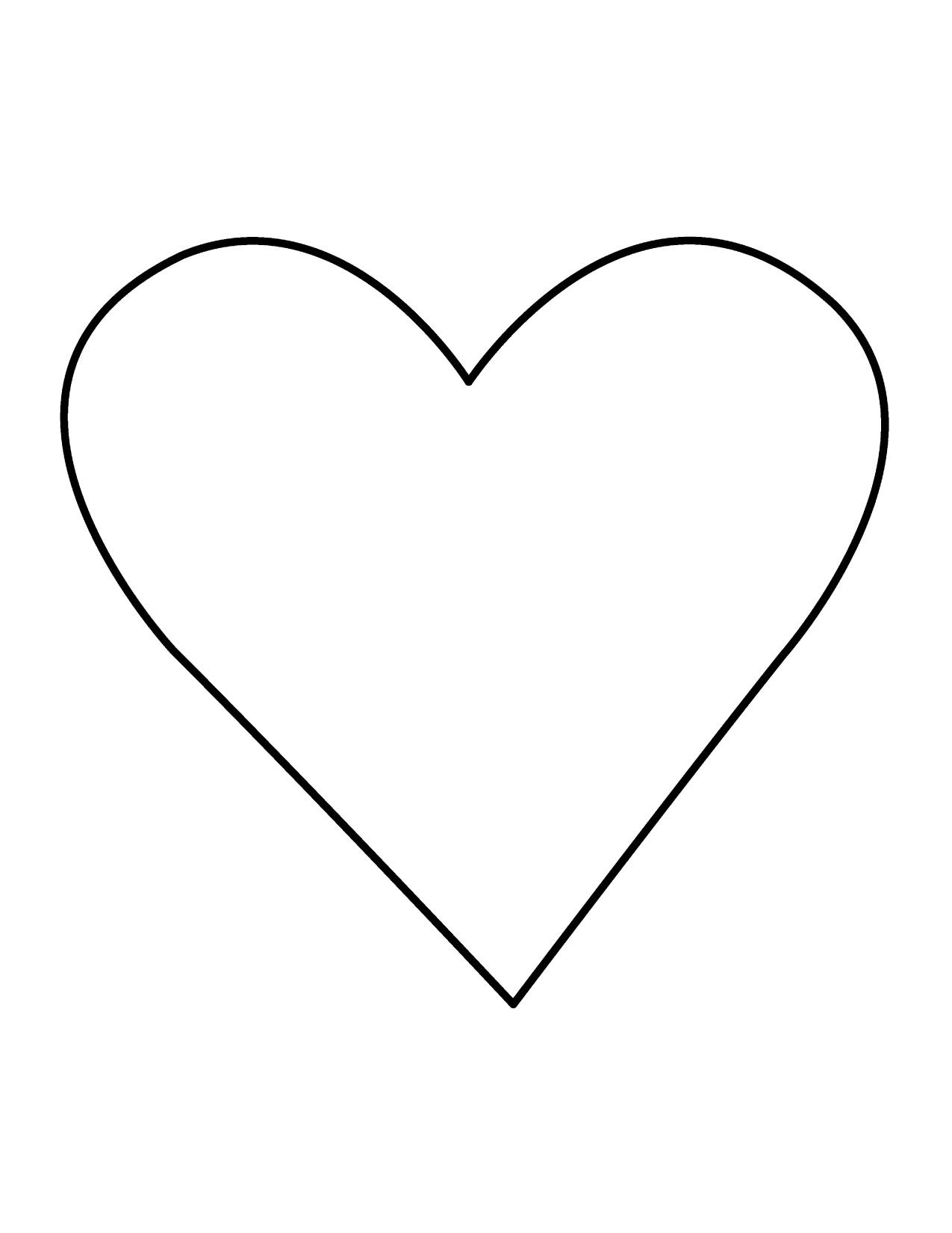 heart black and white clip art