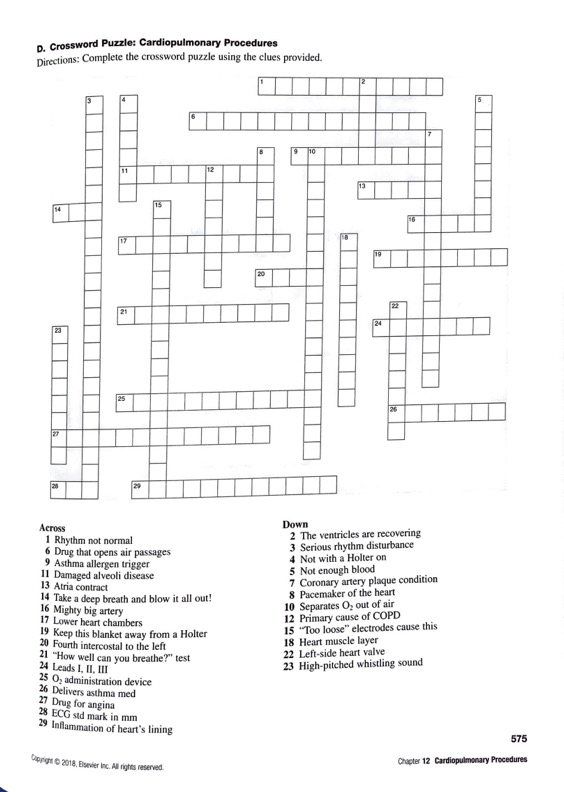 heart monitor crossword clue