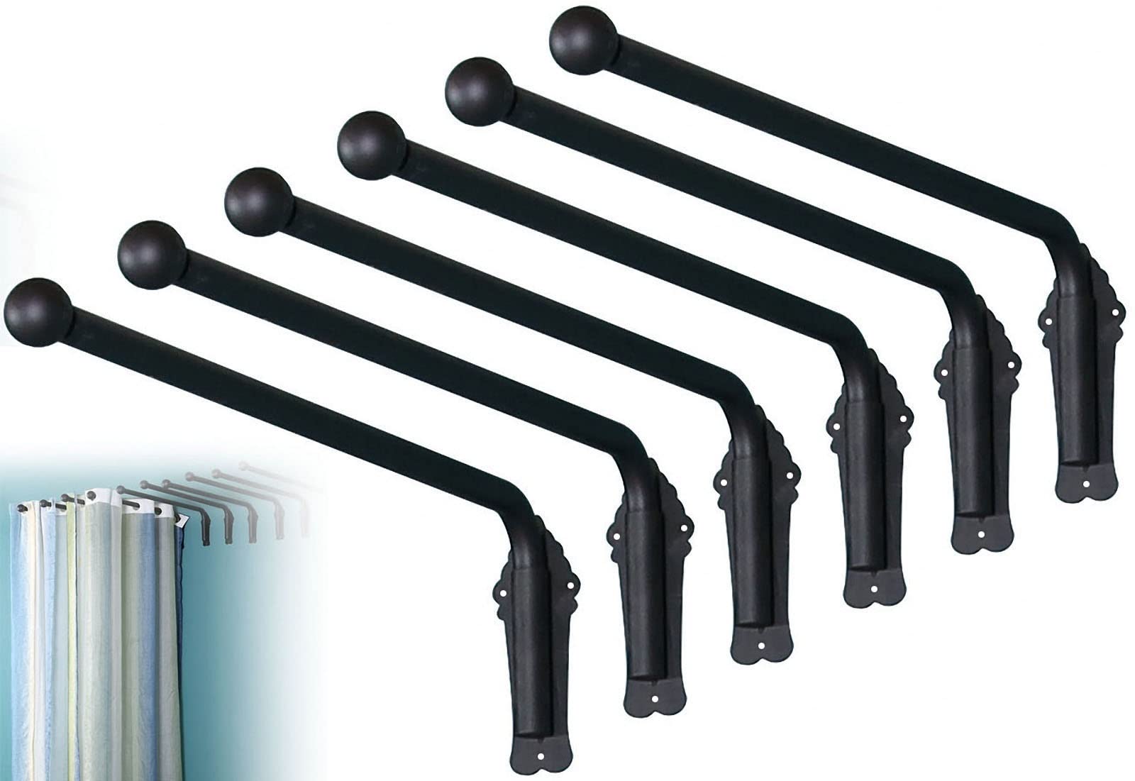 heavy duty swing arm curtain rod