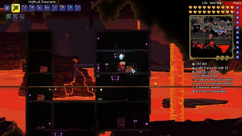 hellstone bar recipe terraria