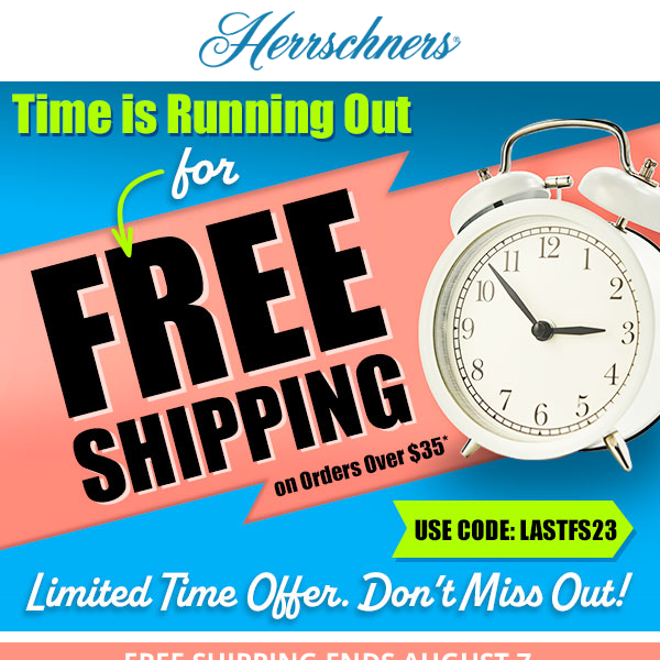 herrschners free shipping code