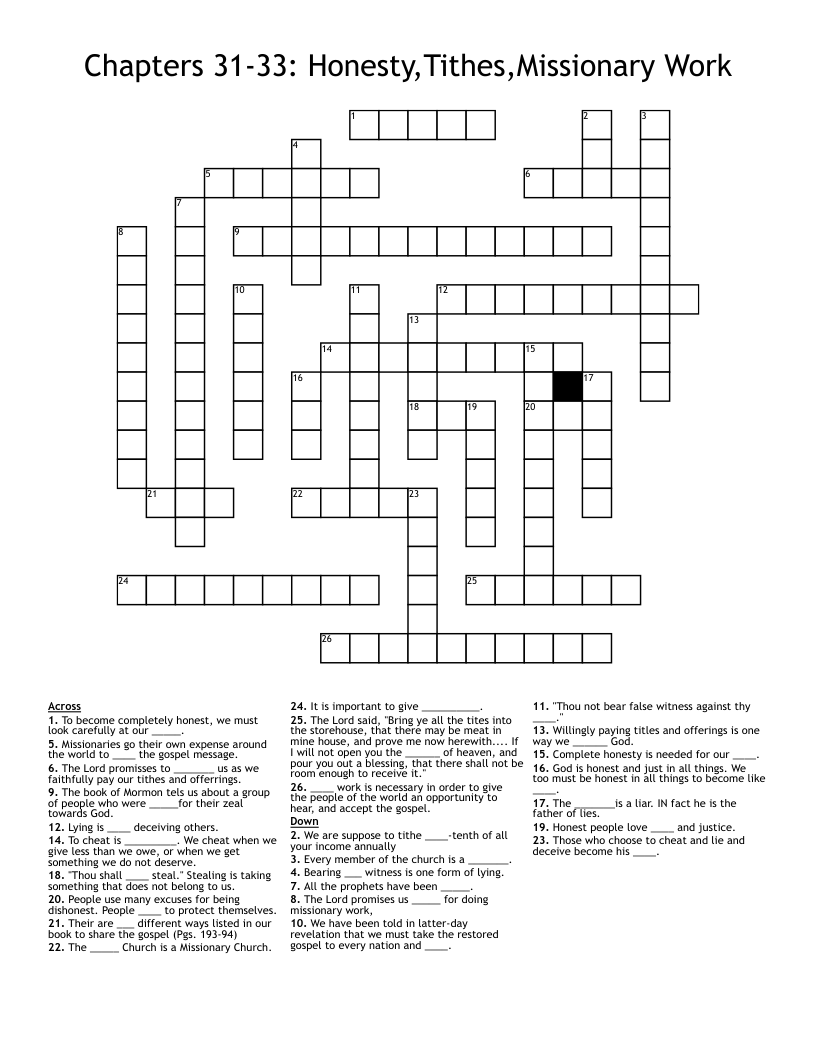 honest or respectable course crossword