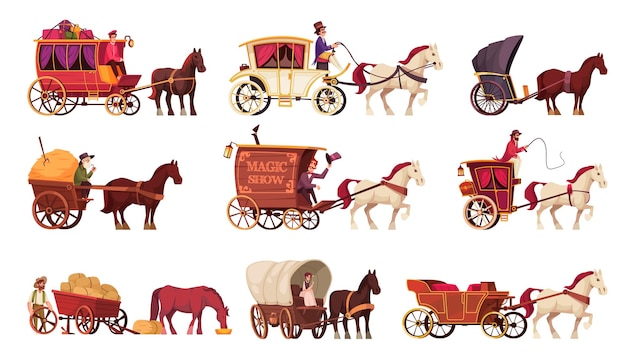 horse carriage clipart