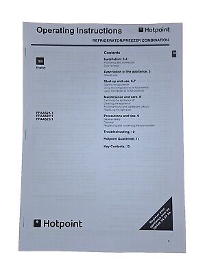 hotpoint fridge freezer instruction manual