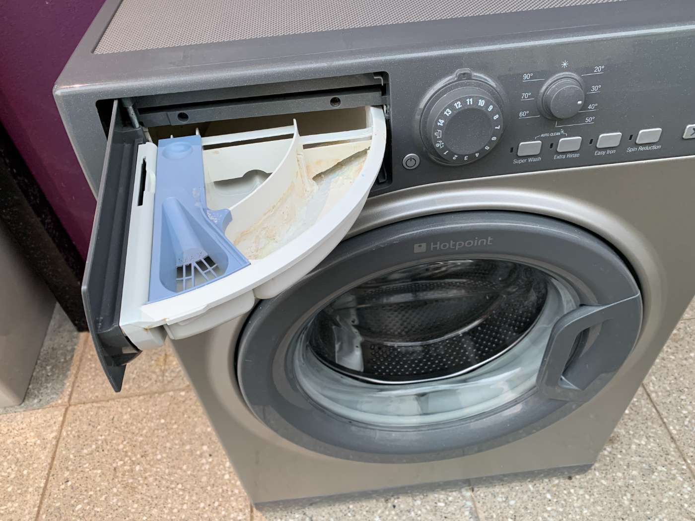 hotpoint grey washing machine