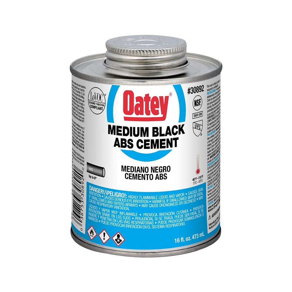 how long for oatey abs cement to dry