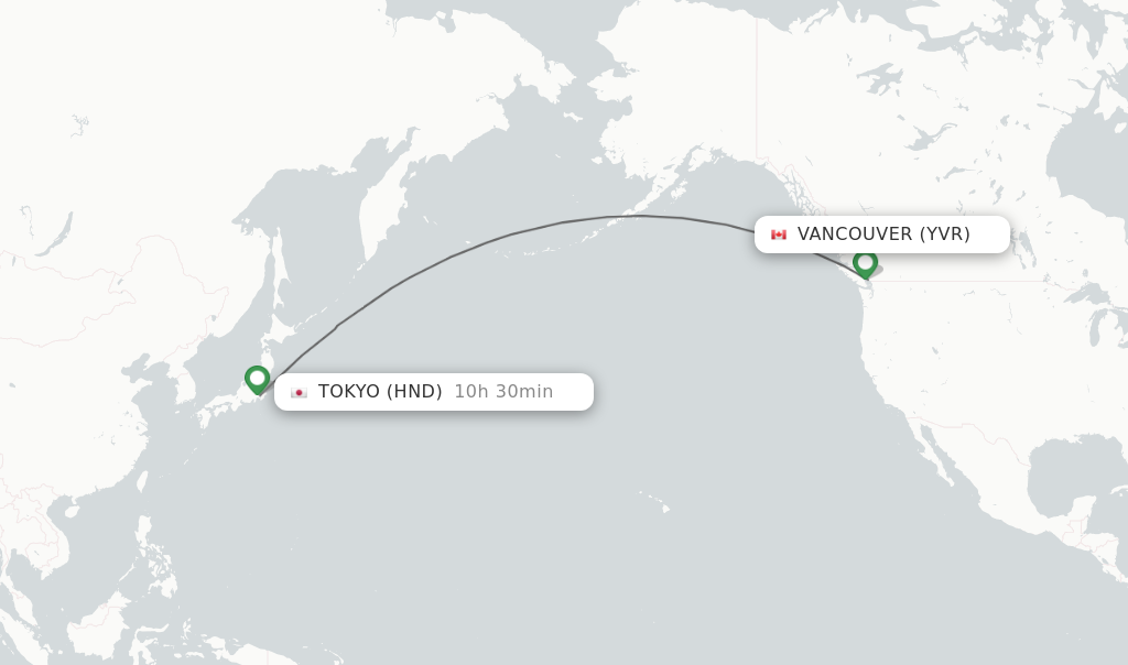 how long is flight from vancouver to tokyo