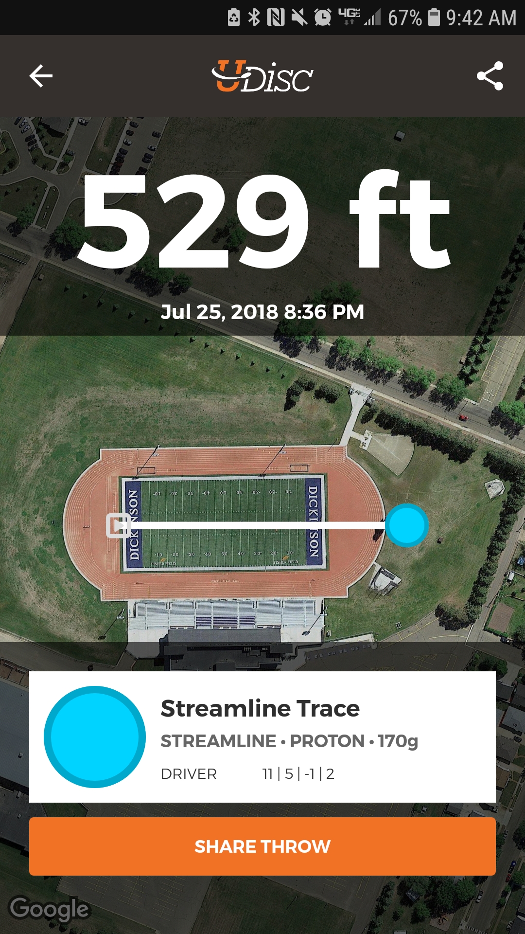 how many football fields is 500 feet