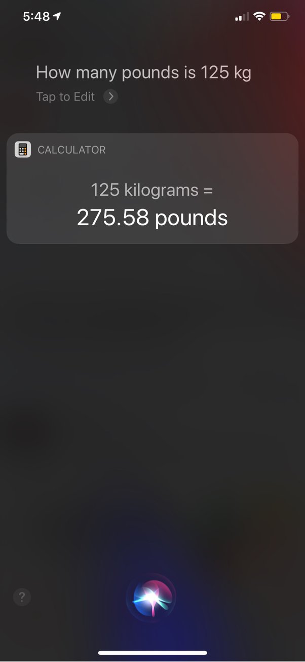 how many kilograms is 125 pounds