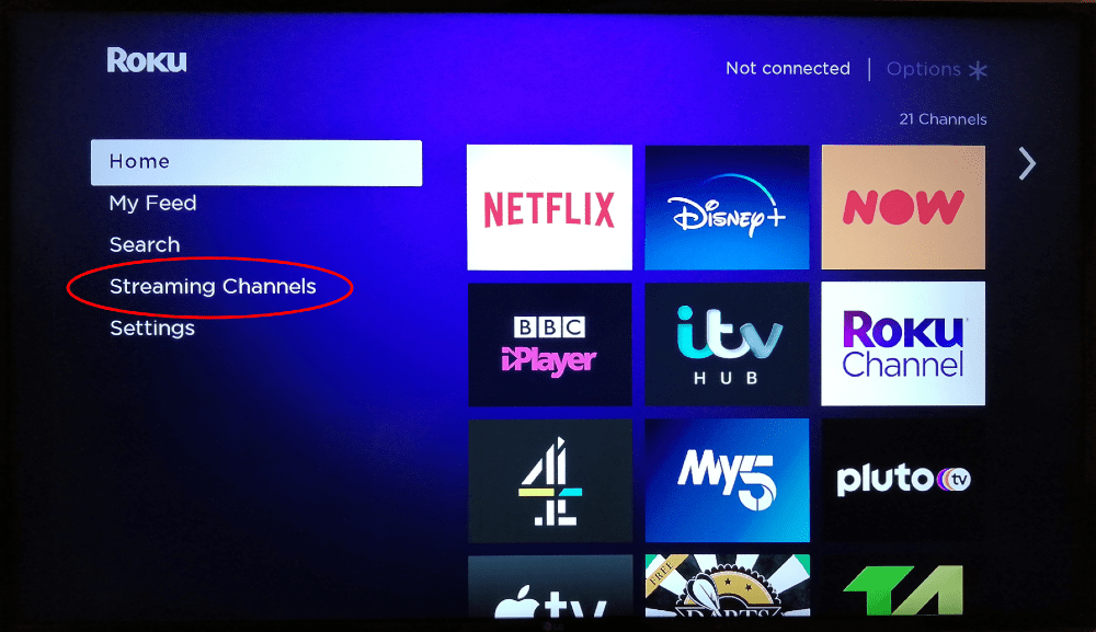 how to add channels to roku