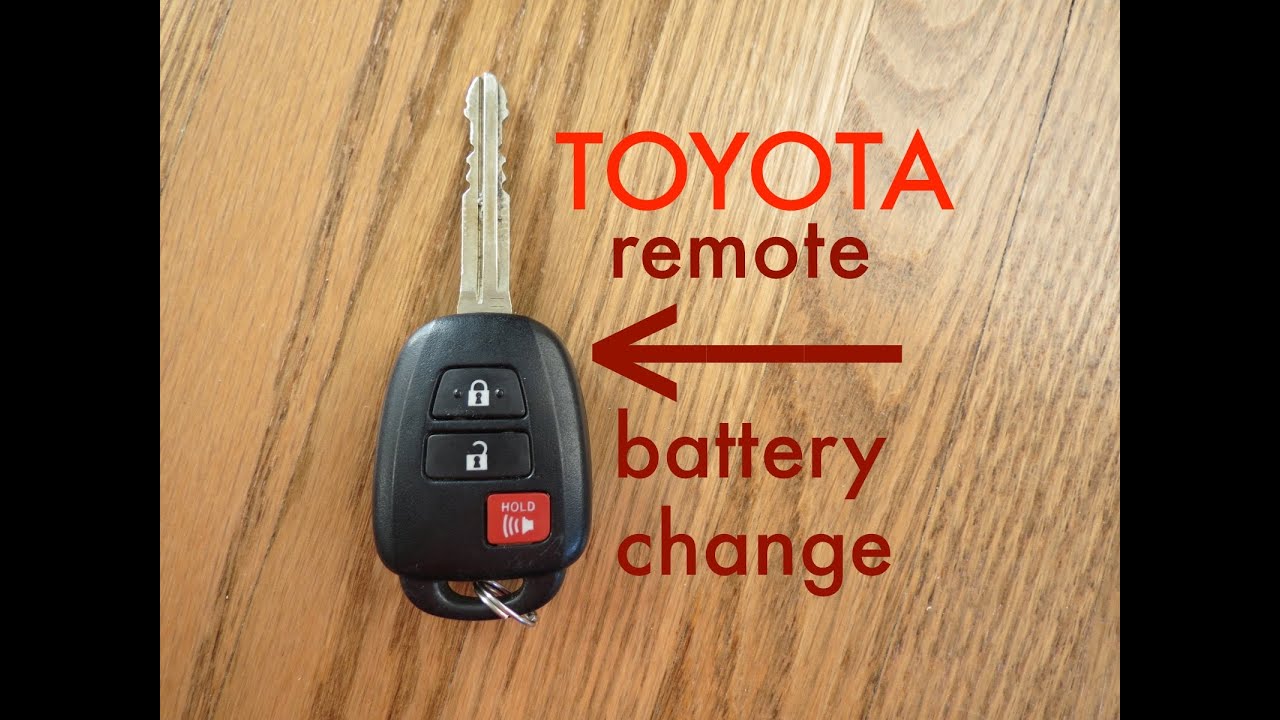 how to change a toyota key fob battery