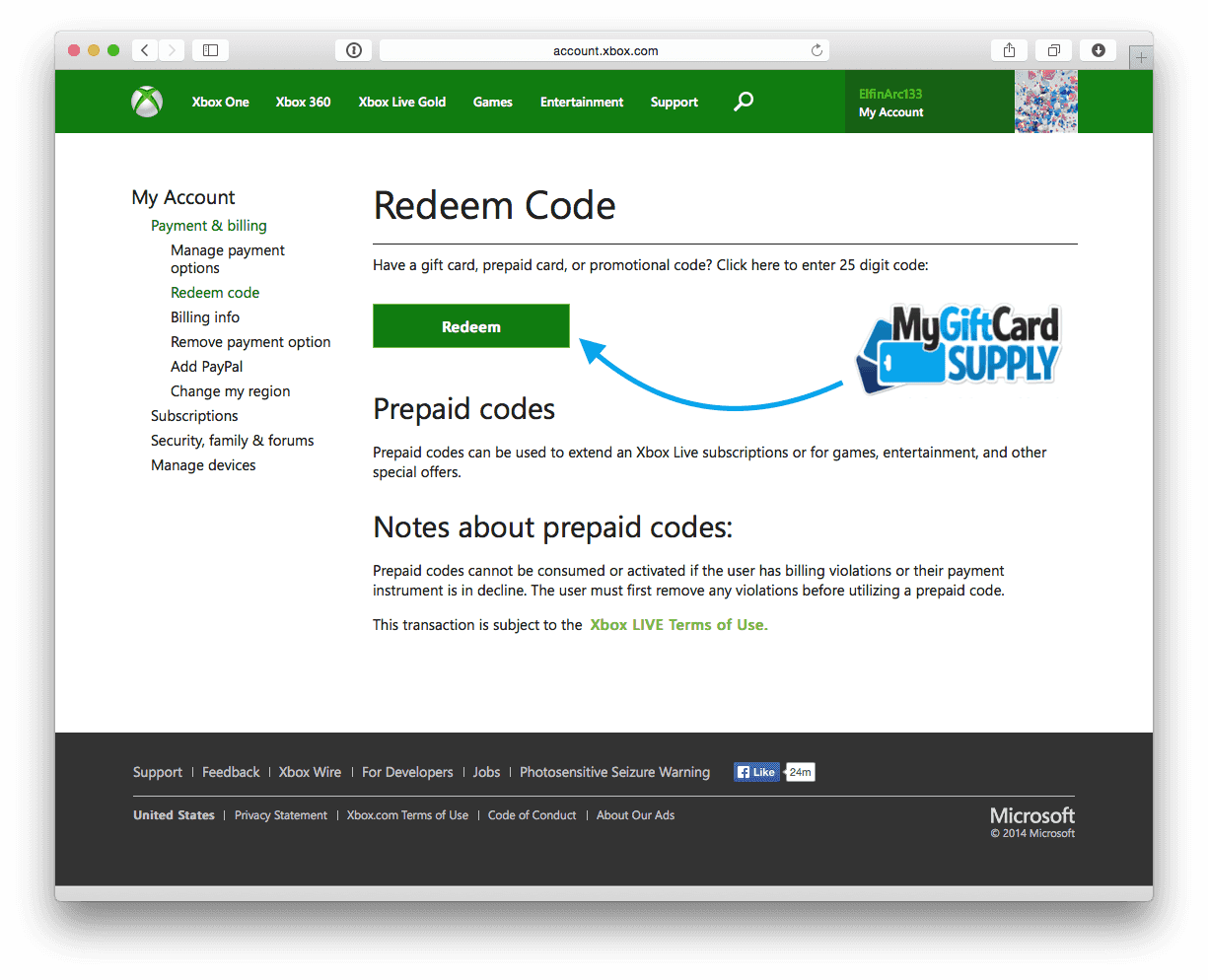 how to claim xbox gift card