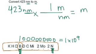 how to convert from meter to nanometer