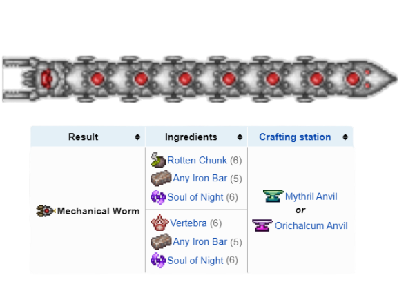 how to craft mechanical worm