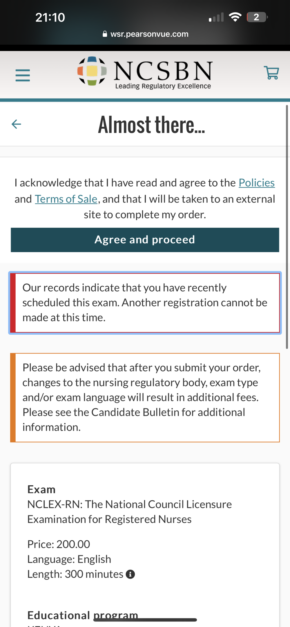 how to do the pearson vue trick