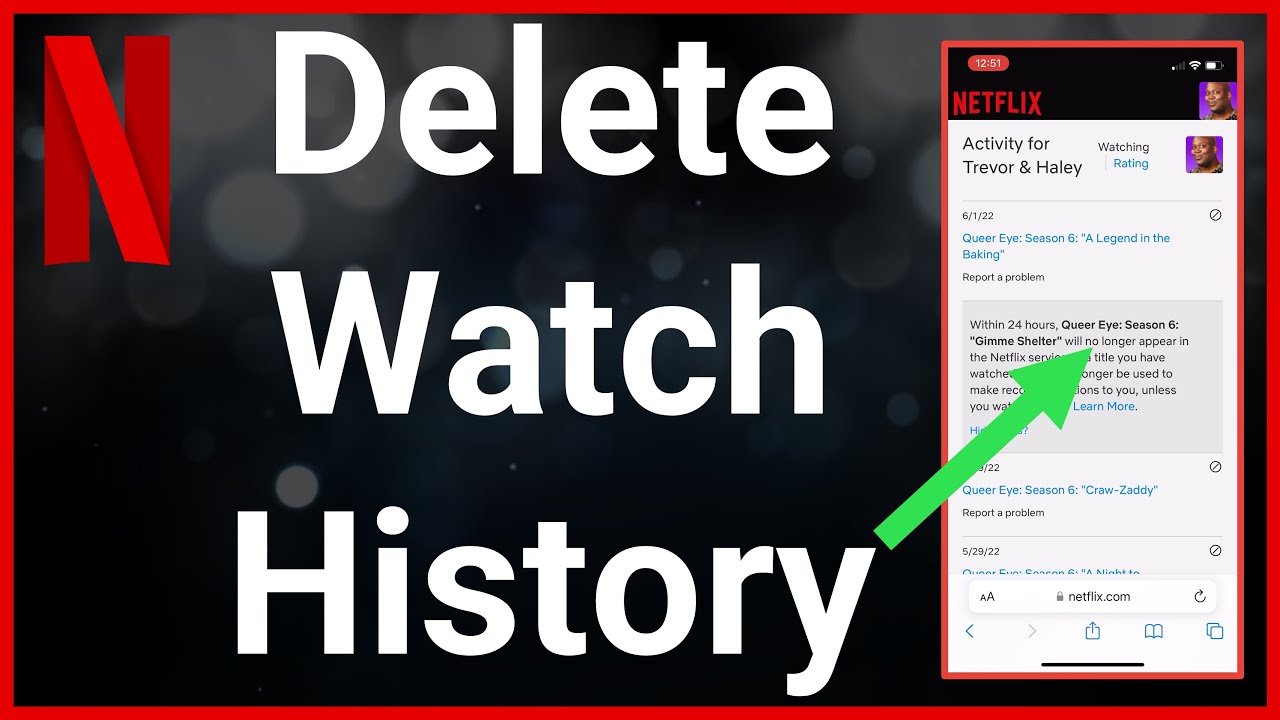 how to erase watch history on netflix