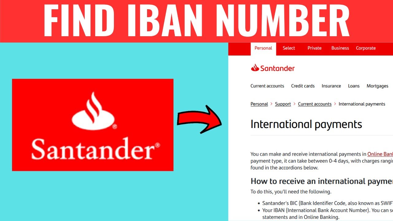 how to find my iban number santander