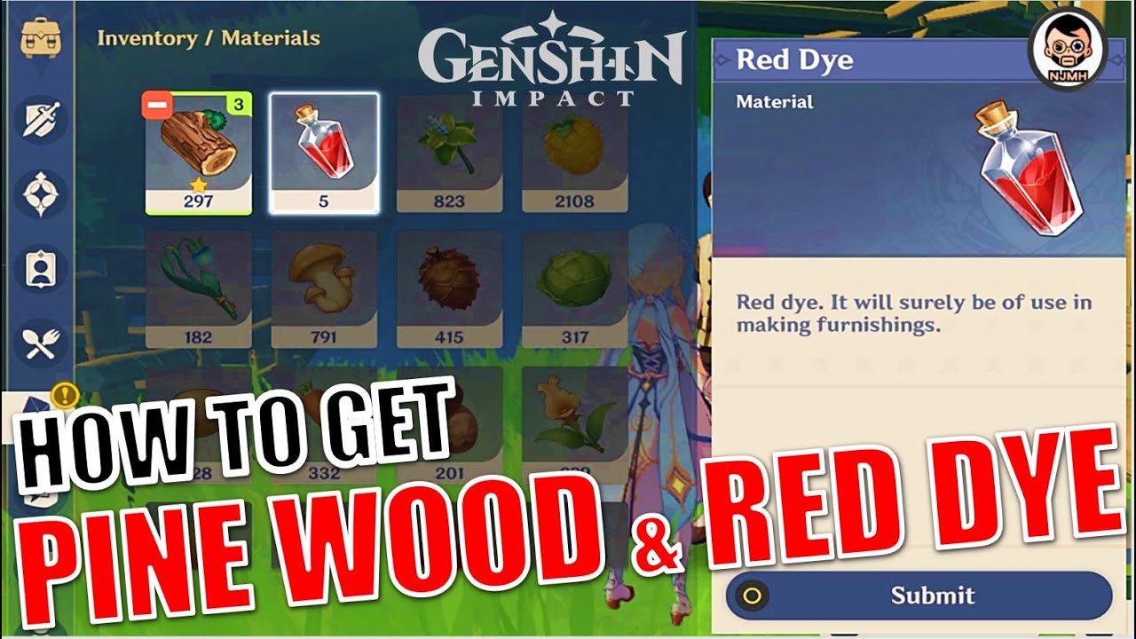 how to get red dye in genshin