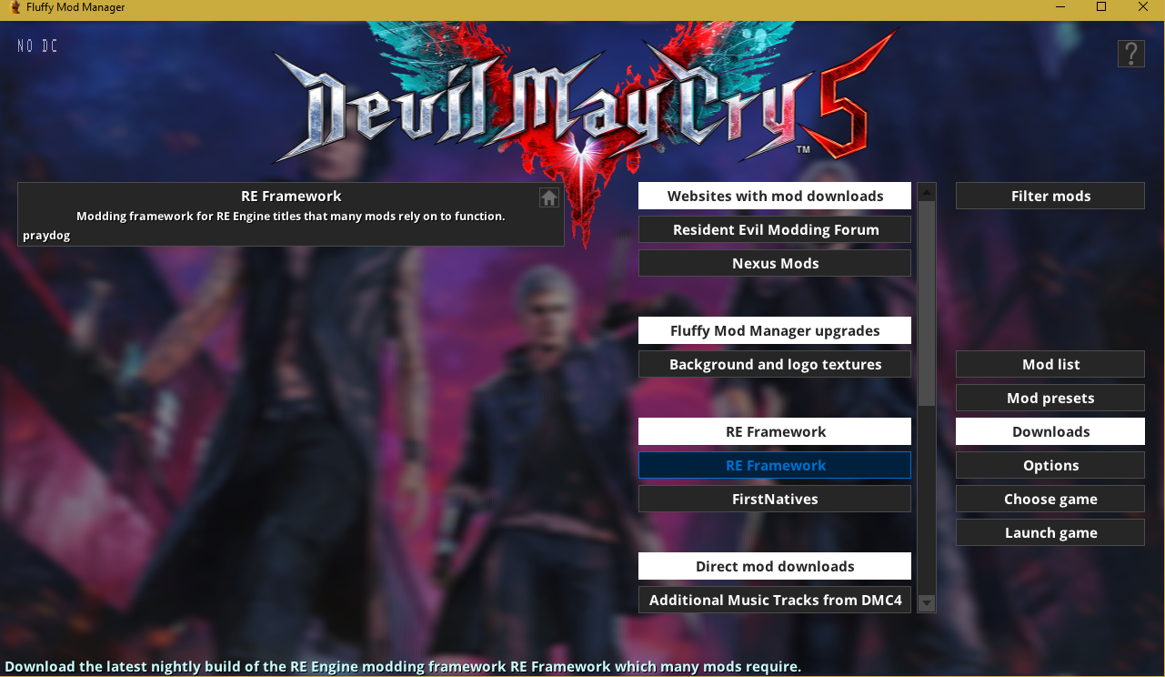 how to install dmc 5 mods