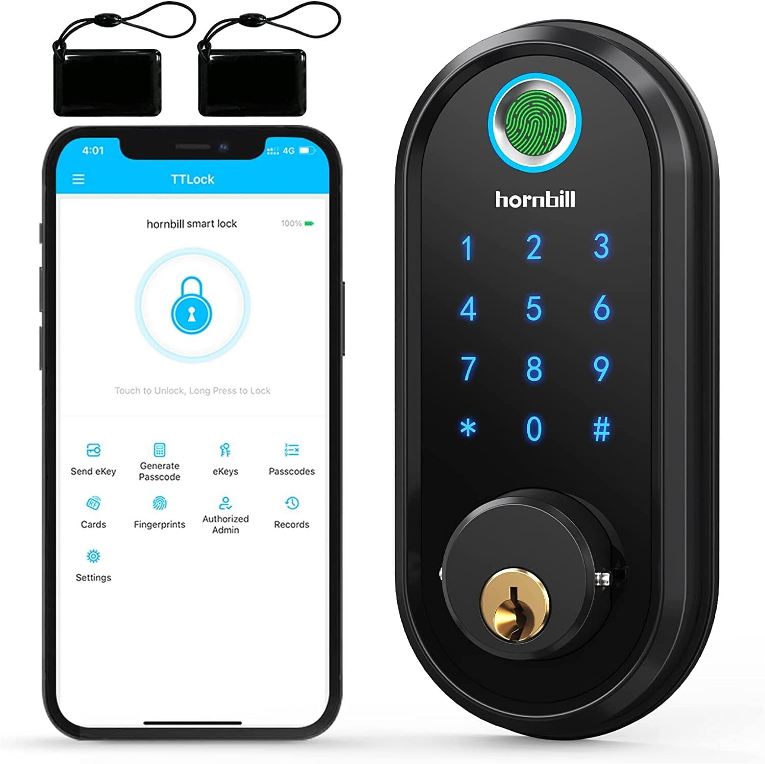 how to lock hornbill smart lock