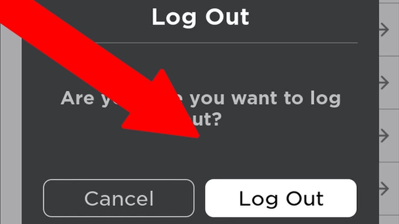 how to log out of roblox