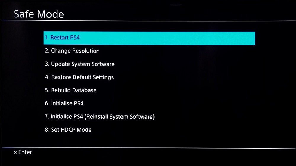 how to master reset ps4