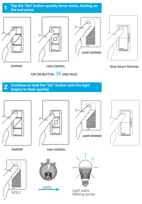 how to program lutron dimmer switch