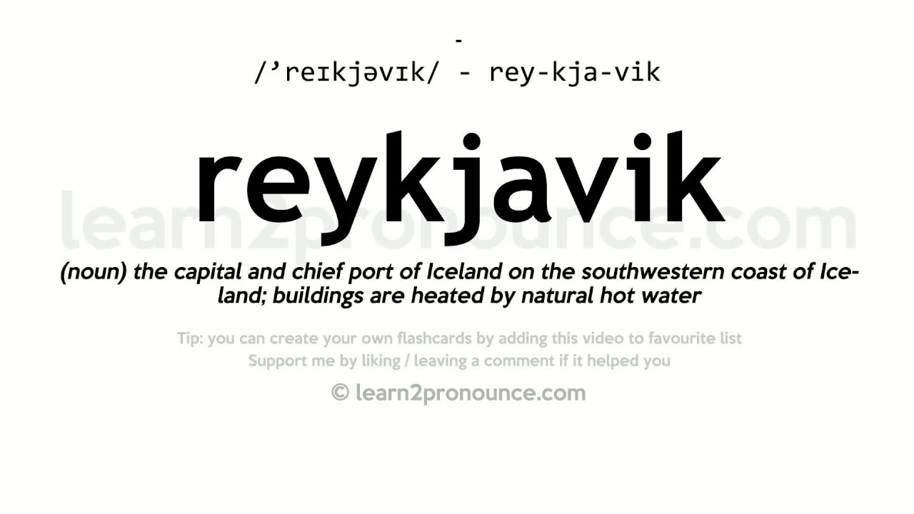 how to pronounce the capital of iceland