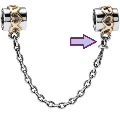 how to put safety chain on pandora