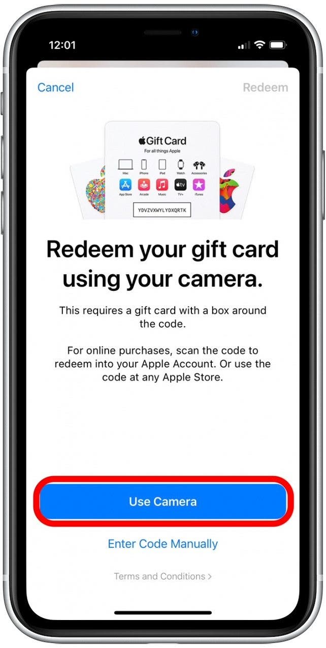 how to redeem itunes card