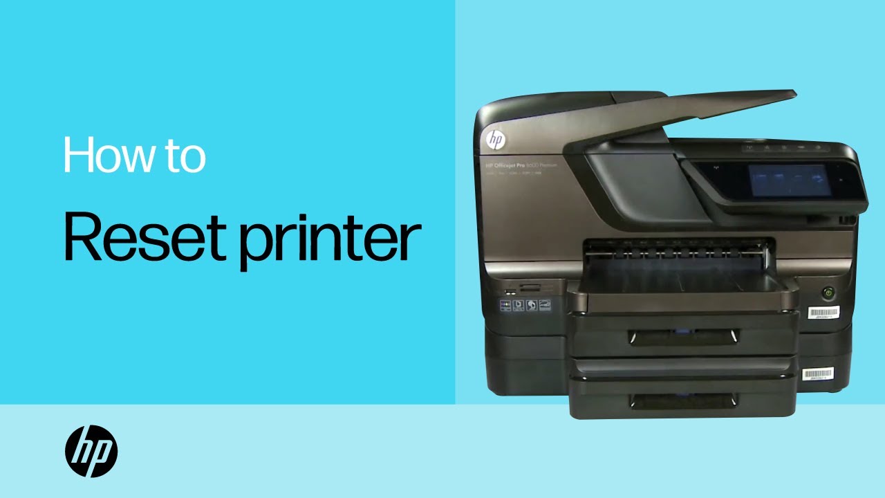 how to reset a printer hp