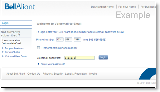 how to retrieve bell voicemail