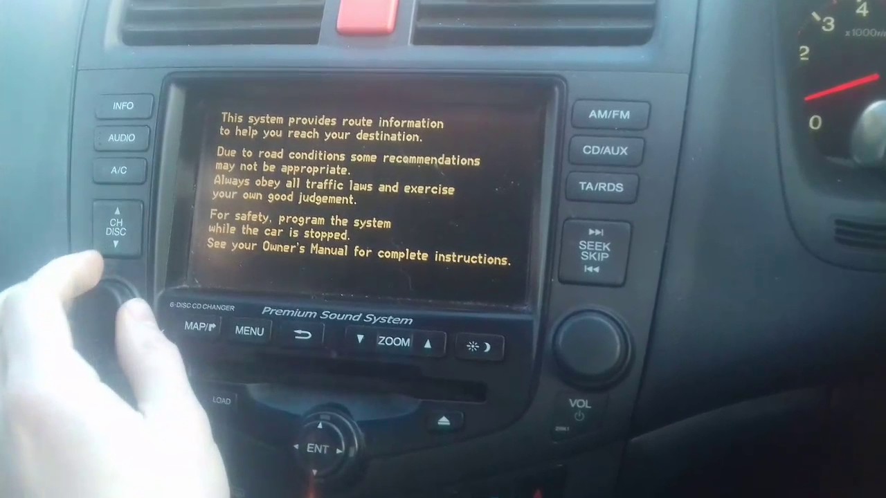 how to set the clock in a 2006 honda accord