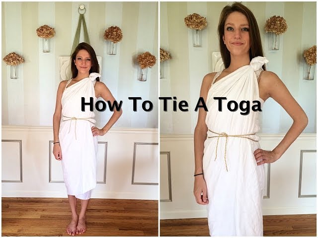 how to tie a sheet into a toga