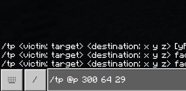 how to tp to coordinates in minecraft