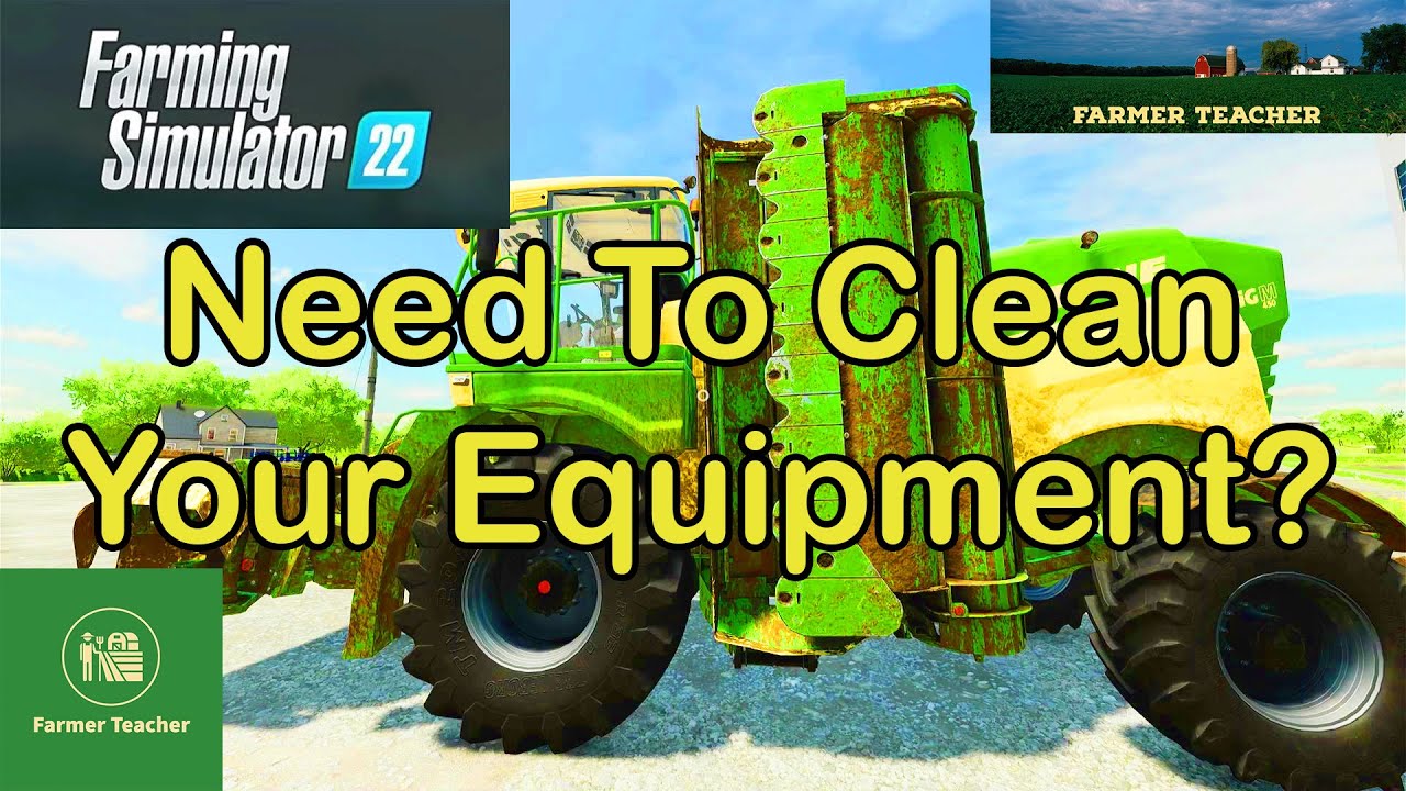 how to wash equipment in fs22