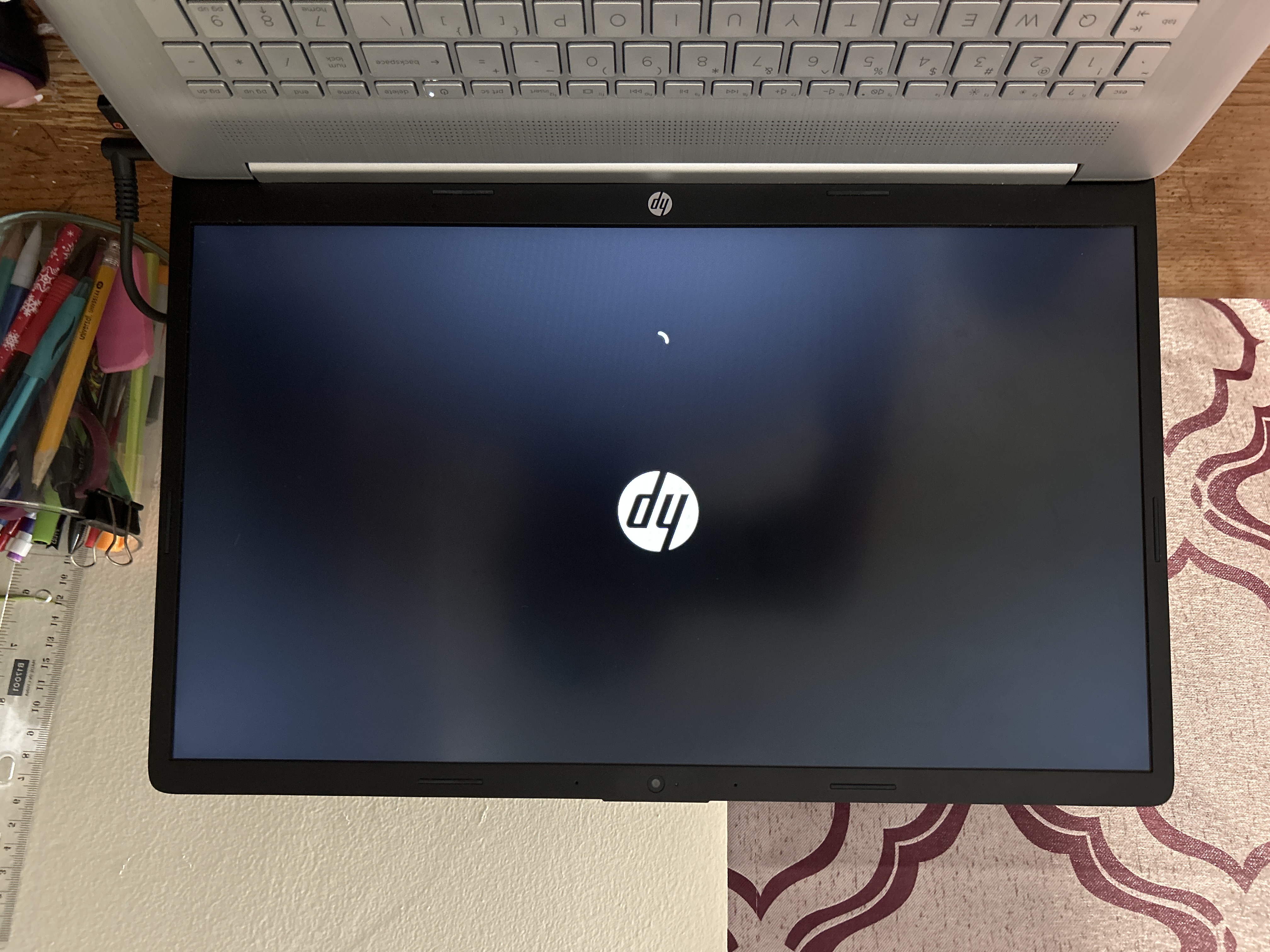 hp laptop not starting up black screen