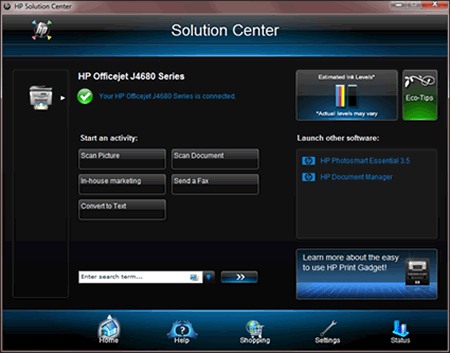 hp support center download