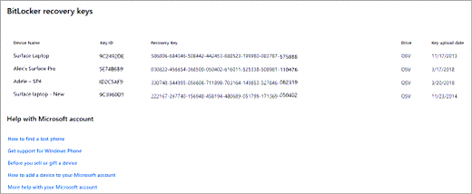 https account microsoft com devices recoverykey