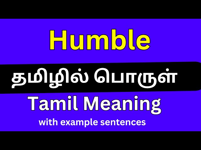 humble request meaning in tamil