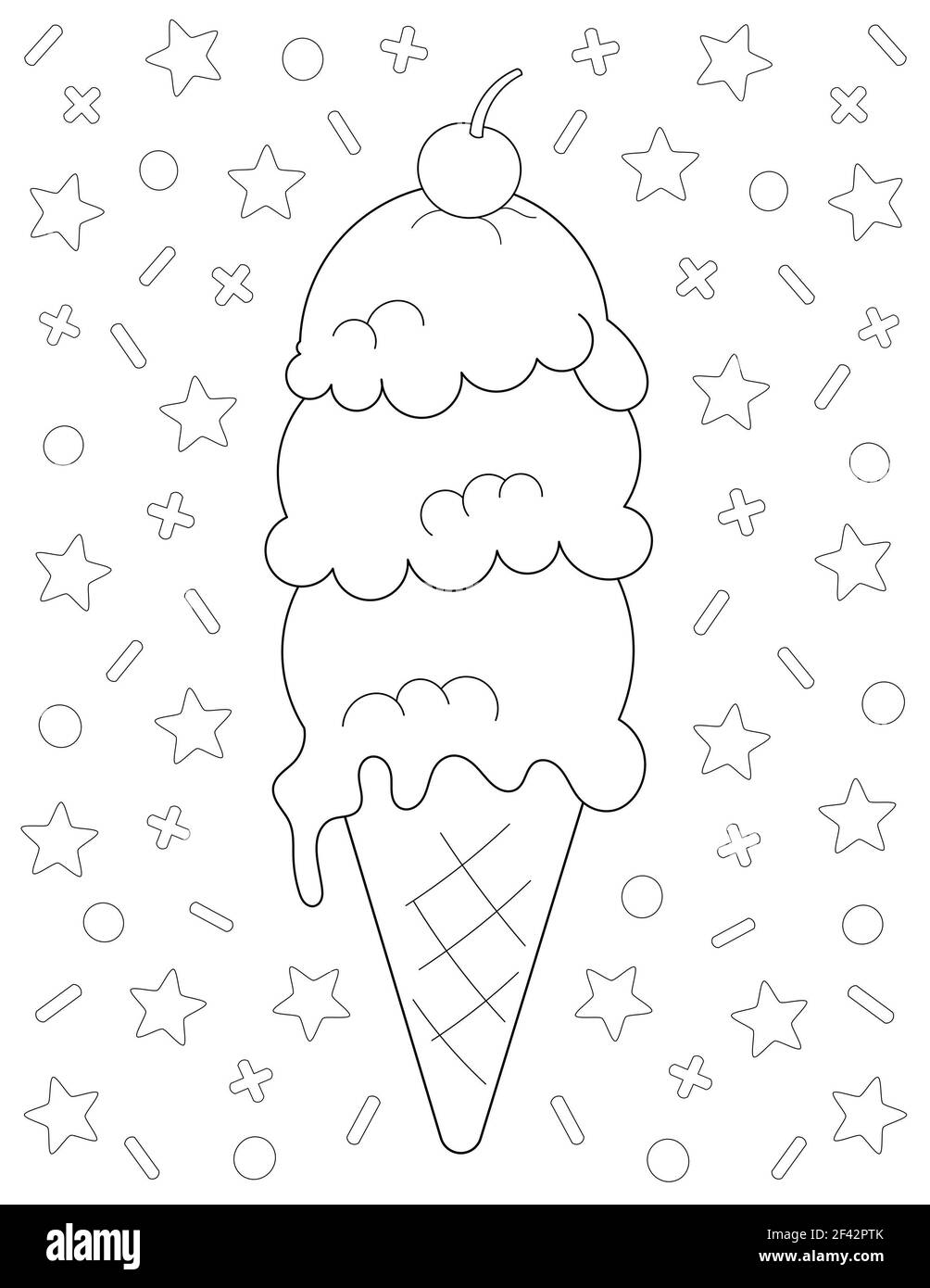 ice cream scoop coloring page