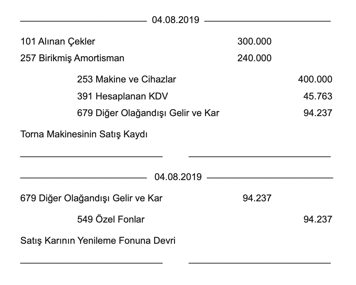 ikinci el binek oto alış muhasebe kaydı