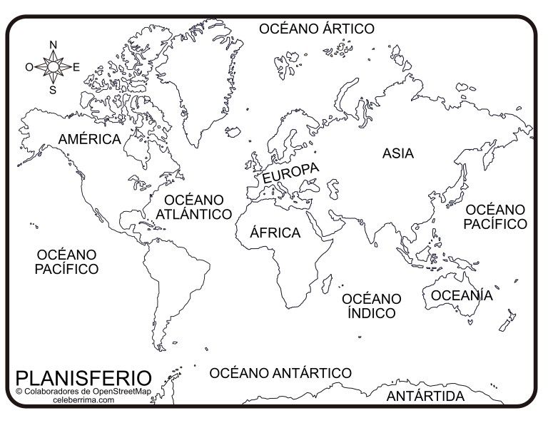 imagen de planisferio para imprimir