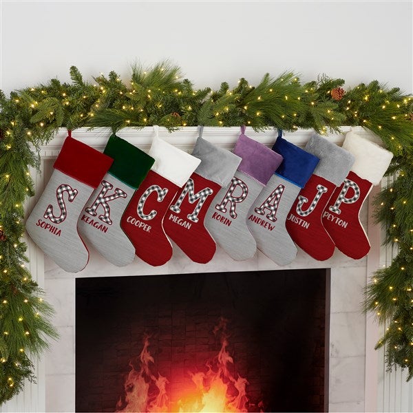 initial christmas stockings